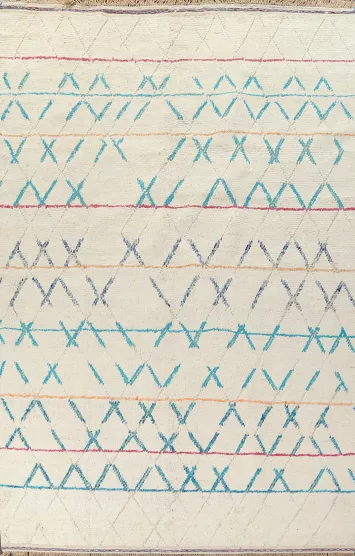 Handmade Moroccan Wool Area Rug 9x13