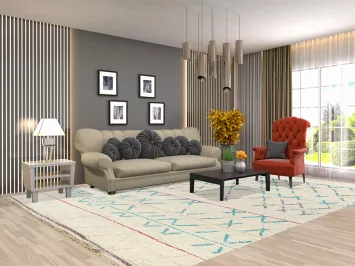 Handmade Moroccan Wool Area Rug 9x13