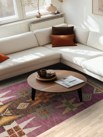 Wool Moroccan Handmade Area Rug 5x8