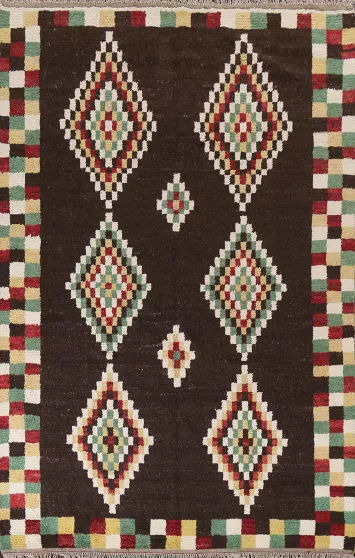 Geometric Moroccan Wool Area Rug 8x10