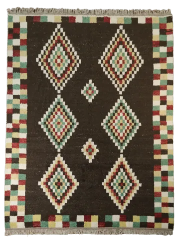 Geometric Moroccan Wool Area Rug 8x10