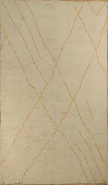 Wool Moroccan Oriental Modern Area Rug 5x8