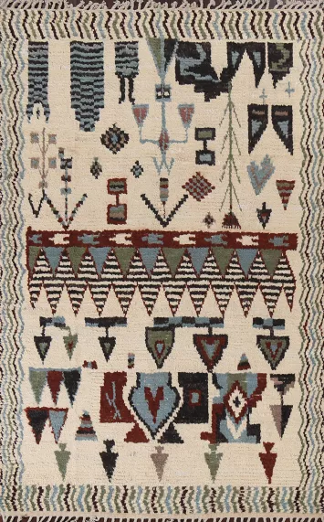 Tribal Moroccan Handmade Area Rug 6x10