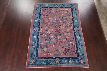 Vegetable Dye Floral Peking Vintage Area Rug 6x9