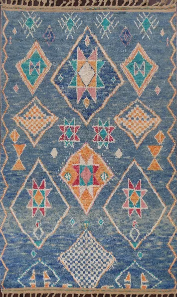 Geometric Moroccan Handmade Area Rug 6x10