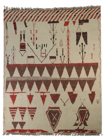 Modern Moroccan Handmade Wool Area Rug 8x10