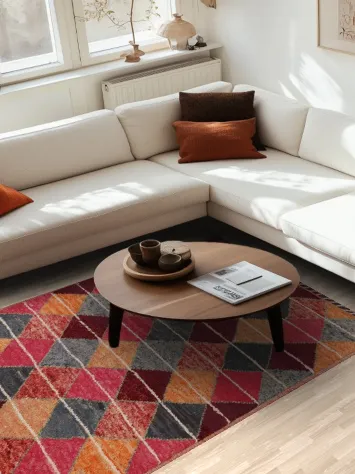 Trellis Moroccan Wool Area Rug 5x8