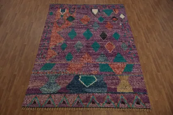 Colorful Moroccan Wool Area Rug 9x13 for a Trendy Home Decor