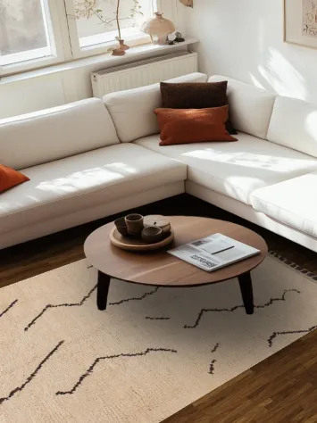 Handmade Moroccan Wool Area Rug 5x9