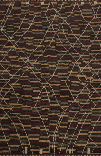 Earthy Background Moroccan Wool Area Rug 9x12 for Cozy Spaces