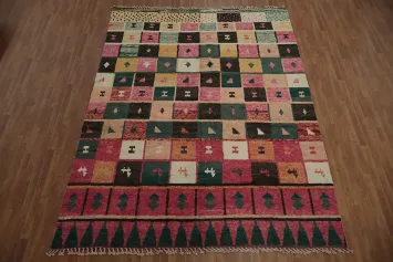 Eye-Catching Geometric Moroccan Large Area Rug 9x12 with Warm Hues