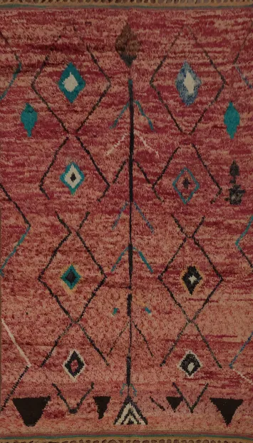 Tribal Moroccan Handmade Area Rug 6x10