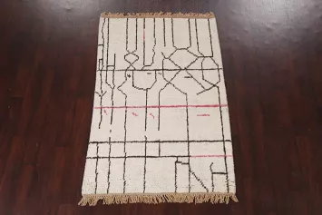 Wool Moroccan Handmade Rug 4x6