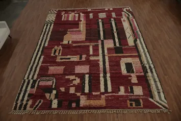 Modern Art-Inspired Moroccan Large Rug 12x16 for Stylish Living Rooms