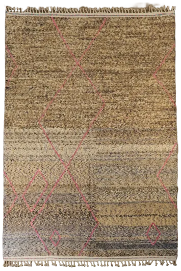 Modern Wool Moroccan Handmade Area Rug 9x13