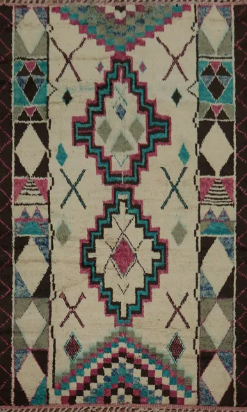 Tribal Moroccan Handmade Area Rug 7x11