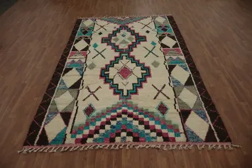 Tribal Moroccan Handmade Area Rug 7x11