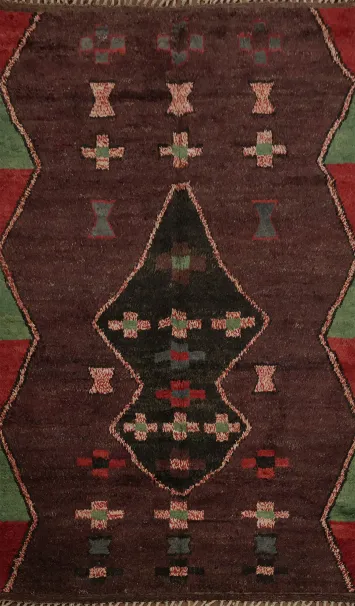 Rustic Textile Artistry Geometric Moroccan Area Rug 6x10