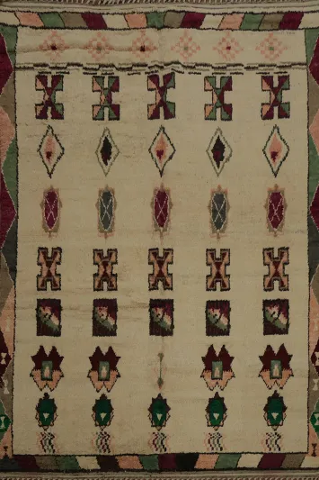 Artisan Crafted Geometric Tribal Moroccan Wool Area Rug 8x11