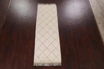 Trellis Moroccan Handmade Runner Rug 3x9