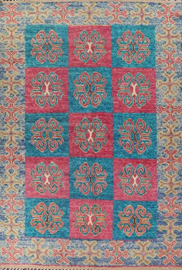 Geometric Moroccan Wool Area Rug 9x13
