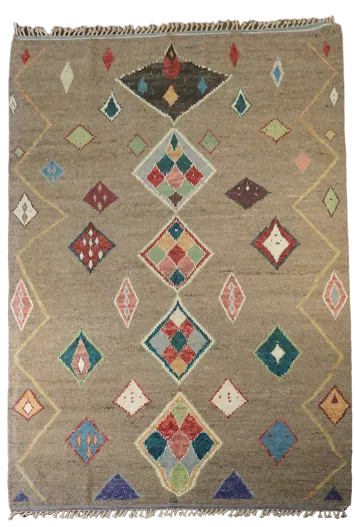 Handmade Modern Moroccan Oriental Wool Area Rug 9x14