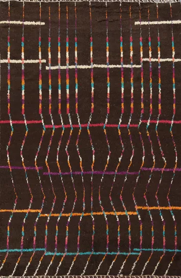 Wool Moroccan Oriental Area Rug 8x11