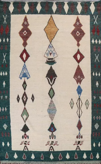 Tribal Moroccan Handmade Area Rug 9x13