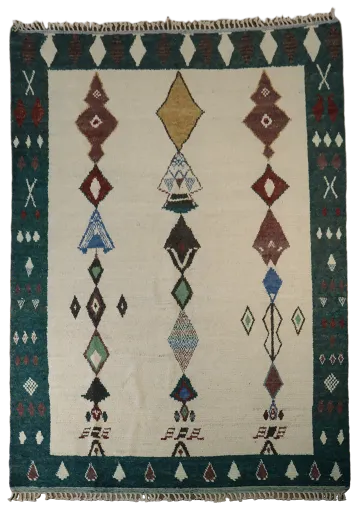 Modern Moroccan Handmade Wool Area Rug 9x13