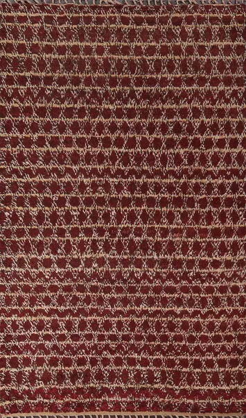 Wool Moroccan Handmade Area Rug 6x9