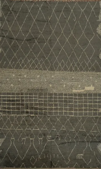 Trellis Moroccan Wool Handmade Rug 10x15