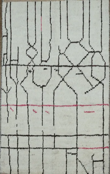 Handmade Moroccan Wool Area Rug 4x6