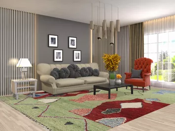 Wool Moroccan Handmade Area Rug 9x12