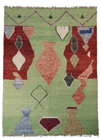 Modern Wool Moroccan Handmade Area Rug 9x12