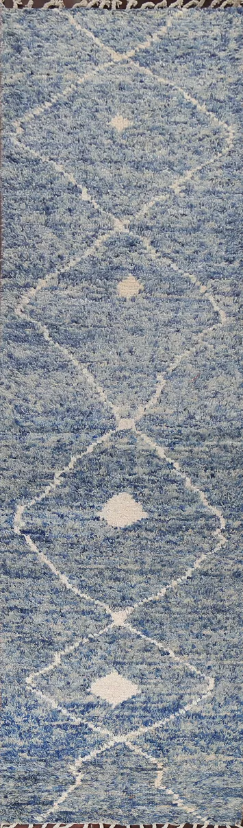 Tribal Moroccan Handmade Runner Rug 3x12