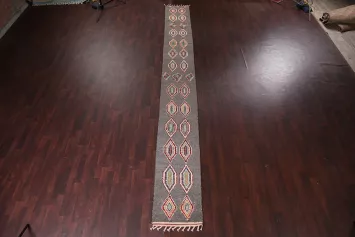 Tribal Moroccan Oriental Runner Rug 2x17