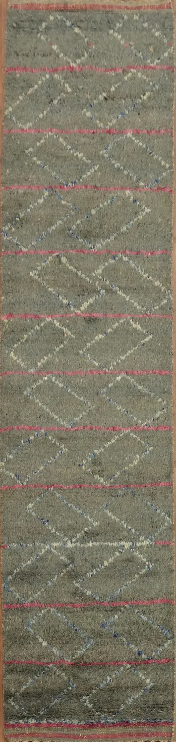 Tribal Moroccan Handmade Runner Rug 3x11