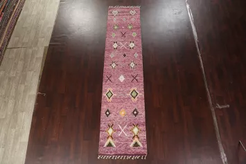 Tribal Moroccan Handmade Runner Rug 3x13