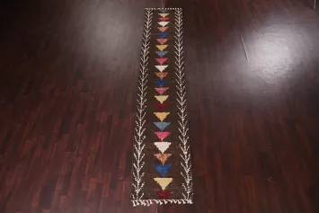 Tribal Moroccan Wool Runner Rug 3x12