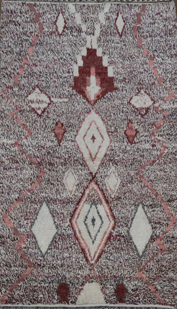 Elegant Bohemian Rug with Intricate Geometric Patterns 4x7
