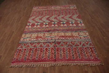 Warm and Inviting Boho Moroccan Handmade Area Rug 7x11 for Any Room