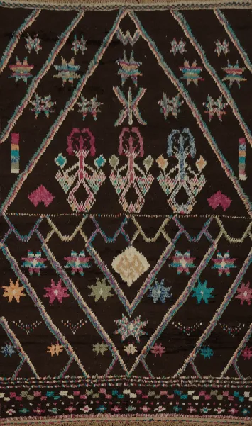 Tribal Moroccan Wool Area Rug 6x10