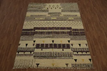 Wool Moroccan Handmade Area Rug 8x11