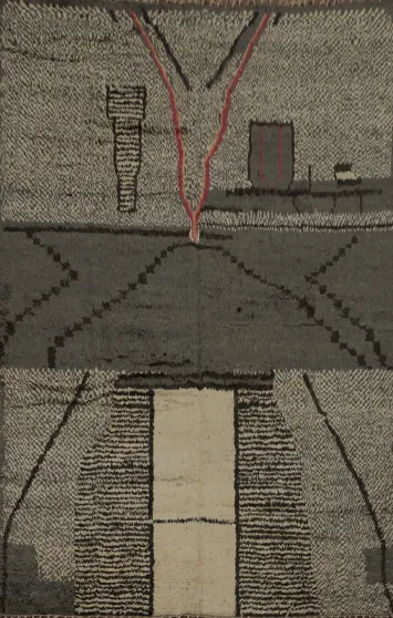 Moroccan Large Area Rug 9x12 with Unique Geometric Patterns