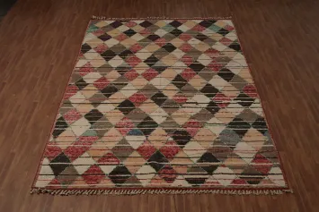 Rustic Charm Diamond Moroccan Large Rug 10x14 to Enrich Any Living Space