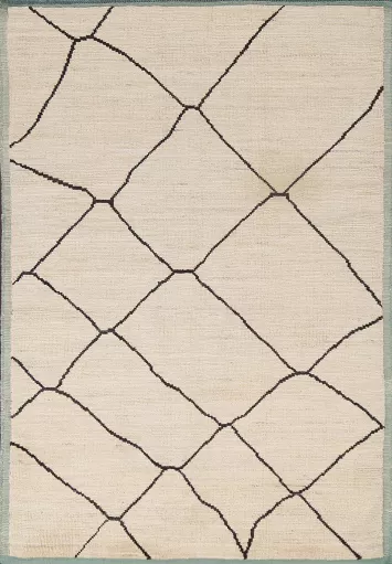 Trellis Moroccan Handmade Area Rug 4x6