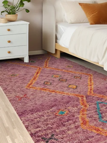 Tribal Moroccan Wool Runner Rug 4x11