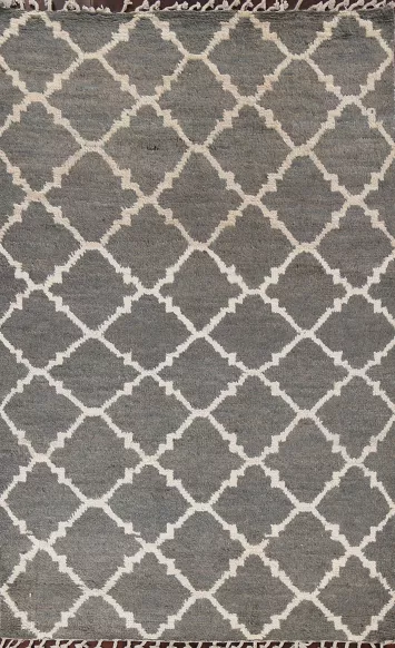 Trellis Moroccan Wool Area Rug 5x8