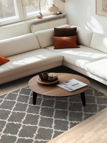 Trellis Moroccan Wool Area Rug 5x8