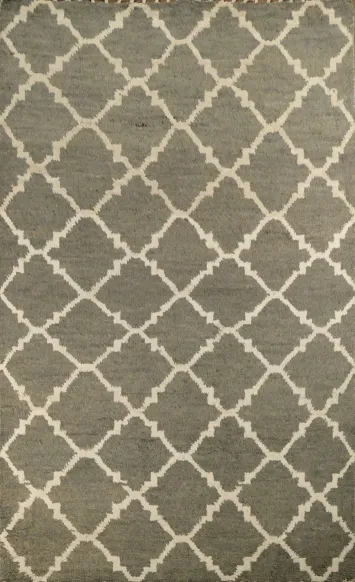 Trellis Moroccan Wool Area Rug 5x8